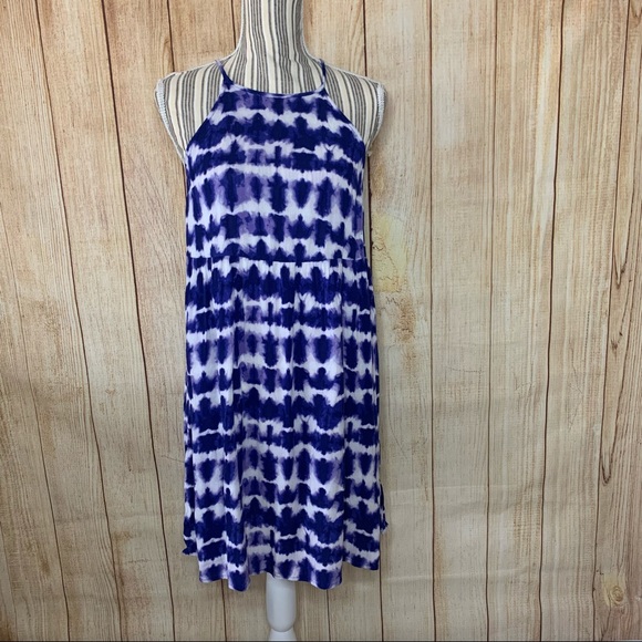 Mossimo Blue Tye Die Mini Summer Small Dress - Picture 6 of 10